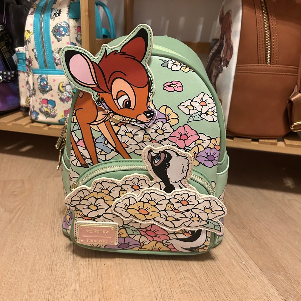 Loungefly Disney Bambi & Flower Springtime Floral Backpack NWT